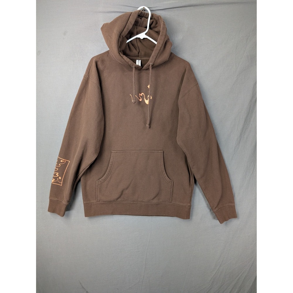 Independent Trading Co Stargazer Hoodie Mens Medium Brown Orange Graphic 5864